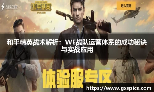 和平精英战术解析：WE战队运营体系的成功秘诀与实战应用