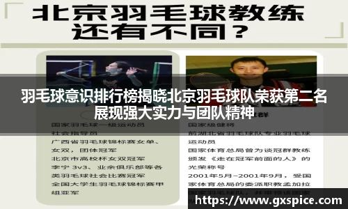 羽毛球意识排行榜揭晓北京羽毛球队荣获第二名展现强大实力与团队精神