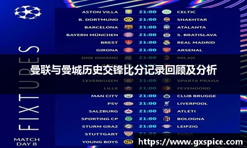 曼联与曼城历史交锋比分记录回顾及分析